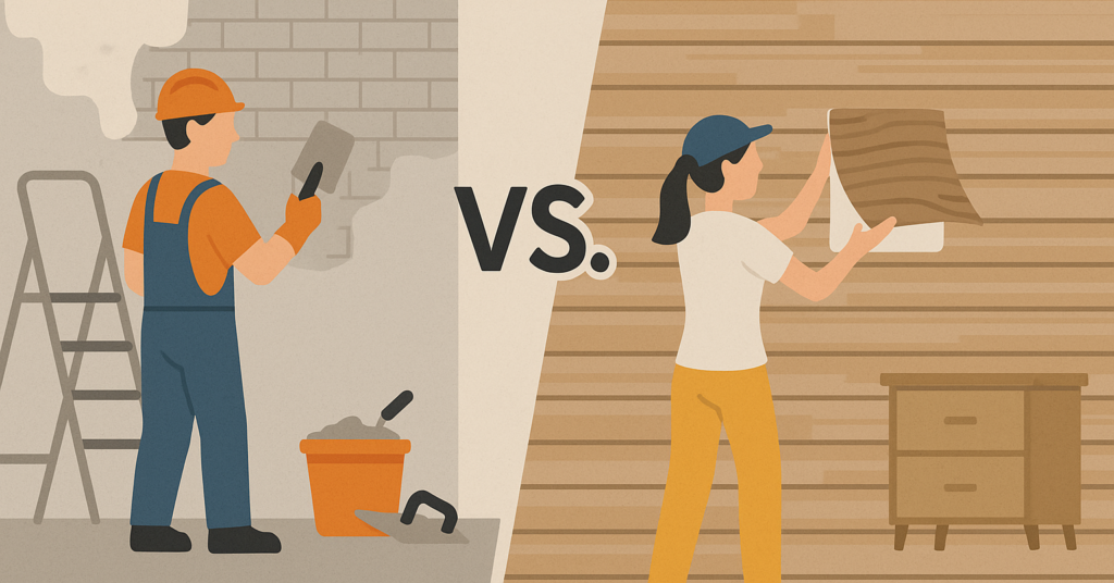 Reformas tradicionales vs. revestimiento adhesivo: ¿qué opción elegir para renovar tus espacios?