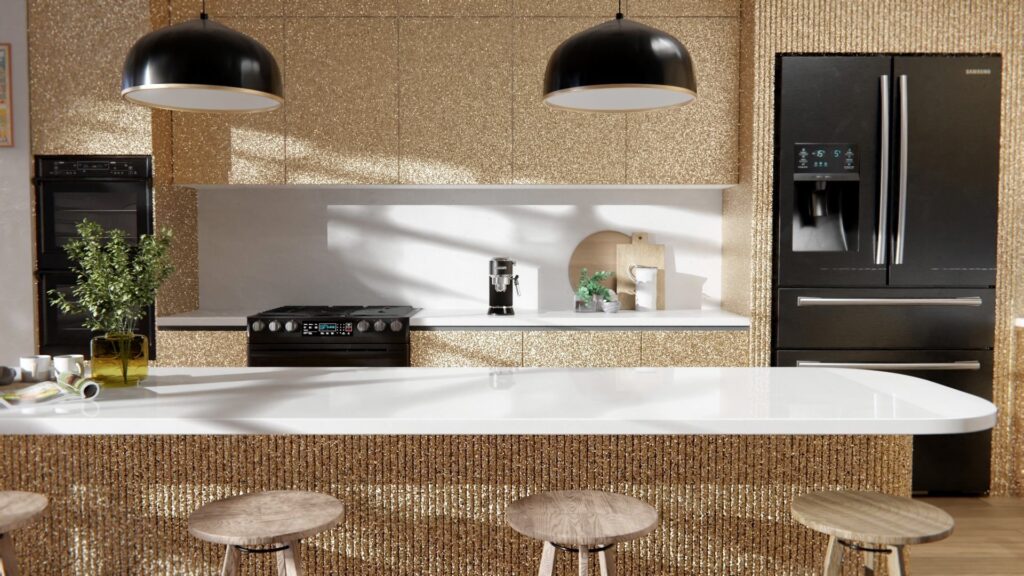 Cuando tus espacios merecen brillar: el encanto de los revestimientos con purpurina